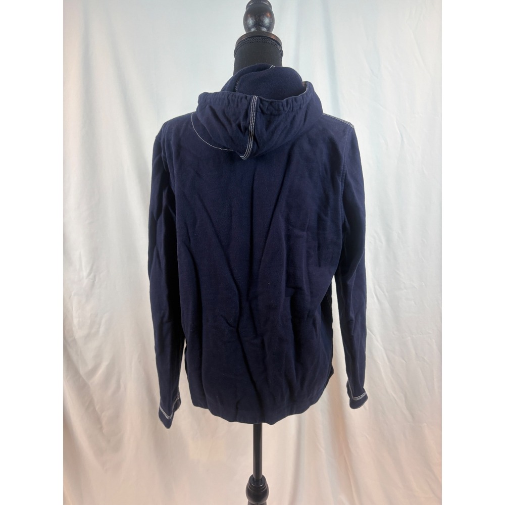 Lauren Jeans Co Ralph Lauren Navy Blue Full Zip Hoodie Sweatshirt Large - Picture 5 of 9